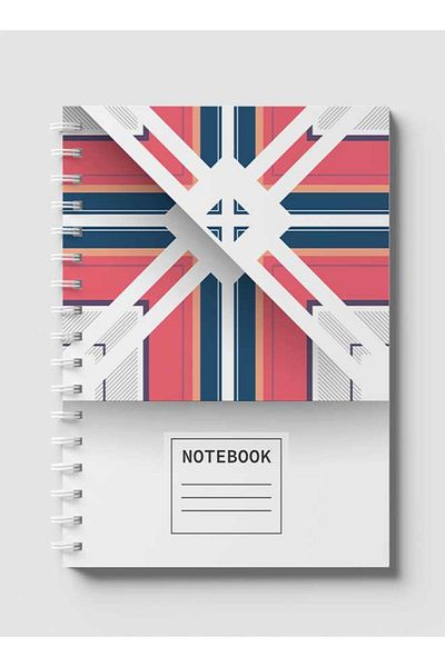 LOWHA Spiral Notebook with Front and Back Hard Covers Featuring Futuristic Shape Design
