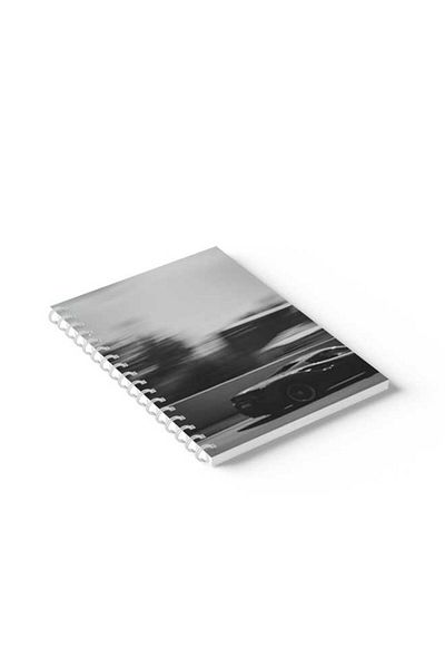 LOWHA Spiral Notebook with Front and Back Hard Covers Featuring Racing Car Design