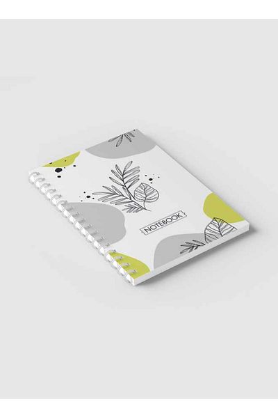 LOWHA Spiral Notebook with Front and Back Hard Covers Featuring Floral Design