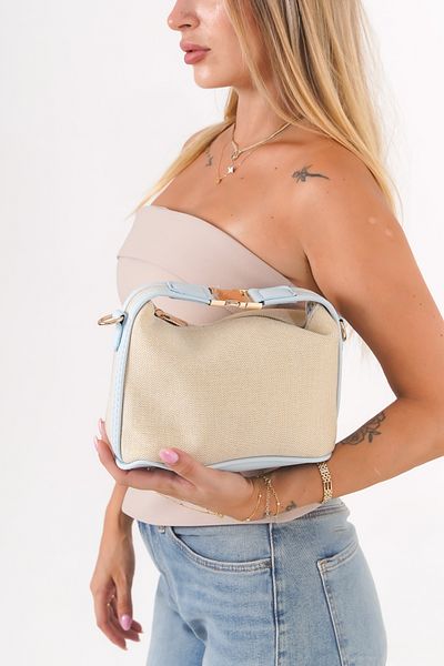 Solo Bag GENT DE UMĂR DE FEMEI, ZILNIC, STILOS, CU VIZUALIZARE DE PAIE, DETALII DIN PIELE, CU CUREA LUNGĂ