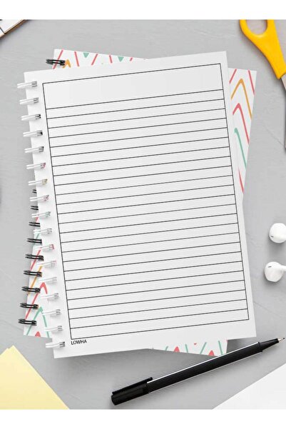 LOWHA Spiral Notebook with Front and Back Hard Covers Featuring Colorful Abstarct Waves Design