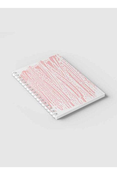 LOWHA Spiral Notebook with Front and Back Hard Covers Featuring Pastel Brush Paint Design