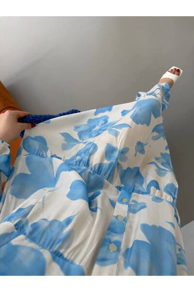 JESSE STORY Γυναικείο Φόρεμα Hijab Modal Φόρεμα με λουλουδάτο σχέδιο