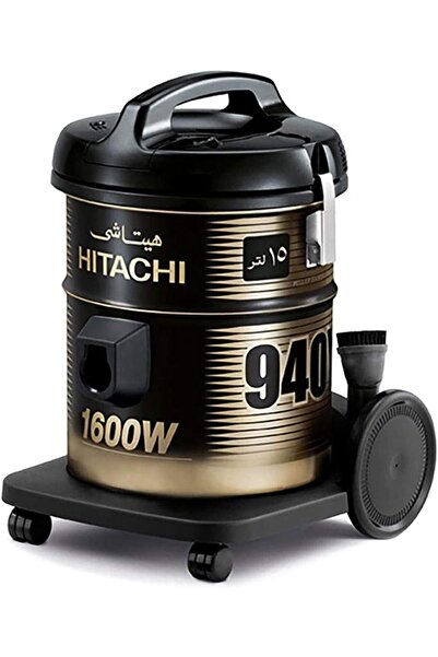 Hitachi مكنسة كهربائية (1600 واط، 15 لتر، أسود، CV-940Y/SS220 BK)