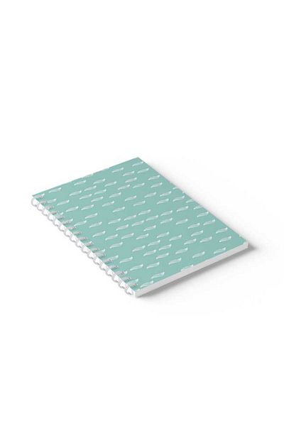 LOWHA Spiral Notebook with Front and Back Hard Covers Featuring Shapes Design
