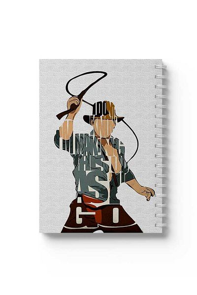 LOWHA Spiral Notebook with Front and Back Hard Covers Featuring Cowboy Design