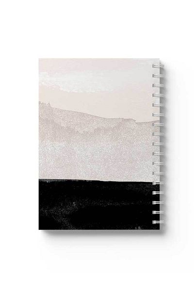 LOWHA Spiral Notebook with Front and Back Hard Covers Featuring Dark Design