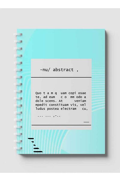 LOWHA Spiral Notebook with Front and Back Hard Covers Featuring Abstract Design