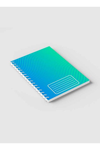 LOWHA Spiral Notebook with Front and Back Hard Covers Featuring Abstract Design