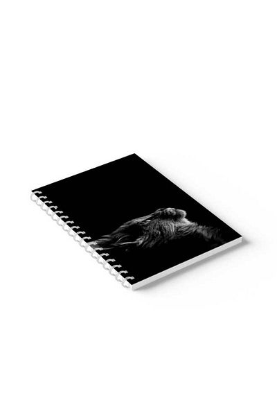 LOWHA Spiral Notebook with Front and Back Hard Covers Featuring Cat Design