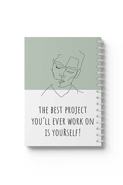 LOWHA دفتر ملاحظات حلزوني مع غلافين أمامي وخلفي صلبين بتصميم اقتباسات باللغة ...