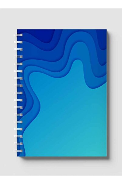 LOWHA دفتر ملاحظات حلزوني مع غلافين أمامي وخلفي صلبين يتميز بتصميم تجريدي على...