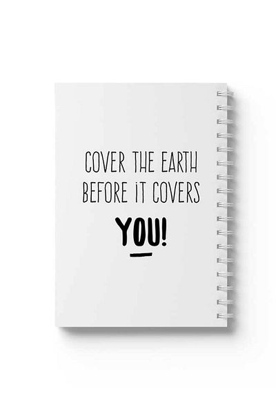 LOWHA Spiral Notebook with Front and Back Hard Covers Featuring English Phrase Design