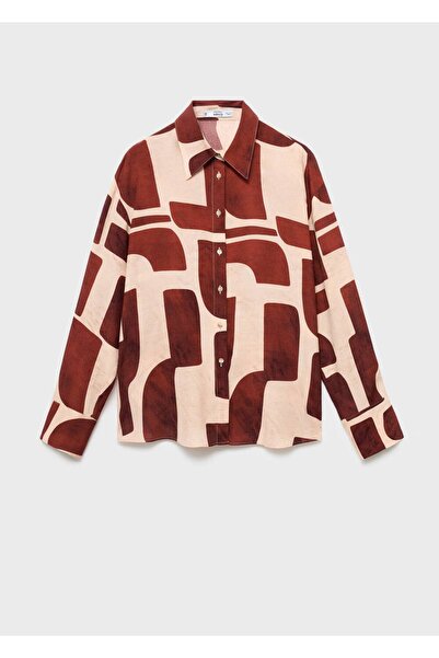 MANGO Woman Geometric patterned shirt