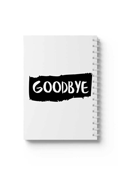 LOWHA دفتر ملاحظات حلزوني مع غلافين أمامي وخلفي صلبين بتصميم Goodbye