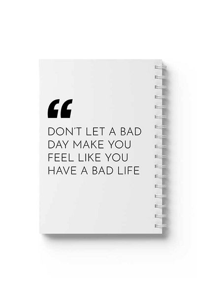 LOWHA Spiral Notebook with Front and Back Hard Covers Featuring English Quote Design