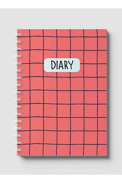LOWHA Spiral Notebook with Front and Back Hard Covers Featuring Grid Lines Design