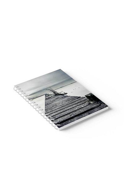 LOWHA Spiral Notebook with Front and Back Hard Covers Featuring Sea Walk Design