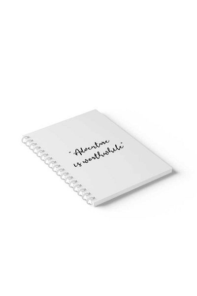 LOWHA Spiral Notebook with Front and Back Hard Covers Featuring Adventure Design
