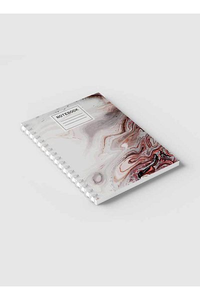 LOWHA Spiral Notebook with Front and Back Hard Covers Featuring Acrylic Paint Design