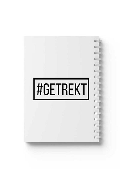 LOWHA Spiral Notebook with Front and Back Hard Covers Featuring Getrekt Design
