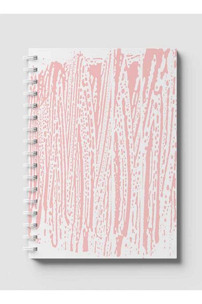 LOWHA Spiral Notebook with Front and Back Hard Covers Featuring Pastel Brush Paint Design
