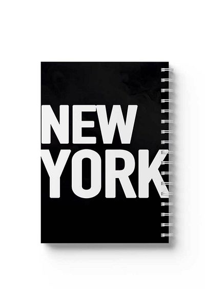 LOWHA Spiral Notebook with Front and Back Hard Covers Featuring New York Design