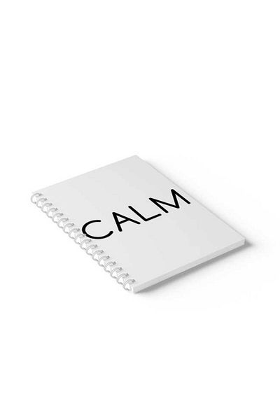 LOWHA Spiral Notebook with Front and Back Hard Covers Featuring Calm Design