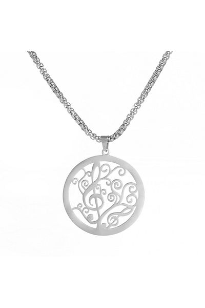 Viking Melodi Design 316L Unisex Steel Square Chain Necklace