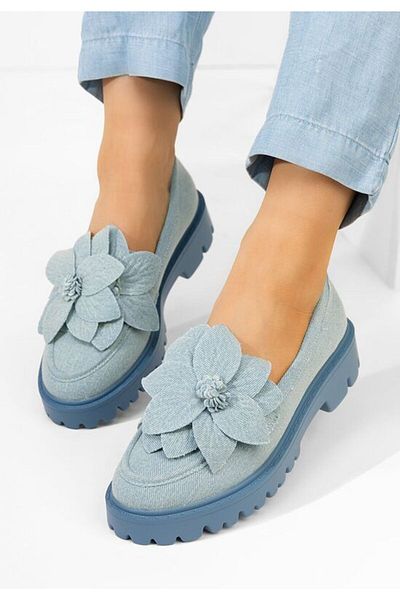 B T Shoes Camelea V2 denim thick-soled loafers