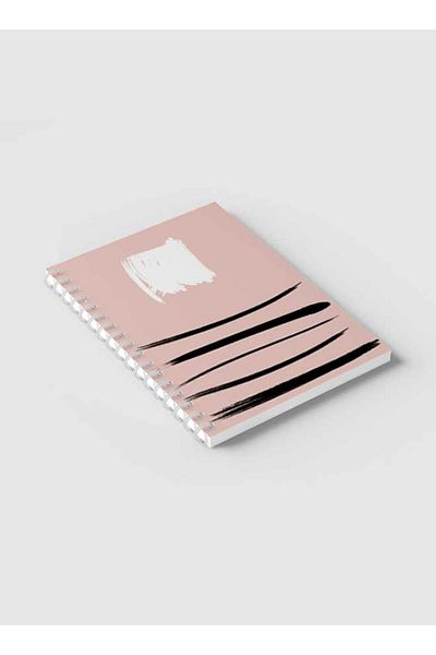 LOWHA Spiral Notebook with Front and Back Hard Covers Featuring Brush Textures Design
