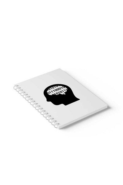 LOWHA دفتر ملاحظات حلزوني مع غلافين أمامي وخلفي صلبين بتصميم Thoughts