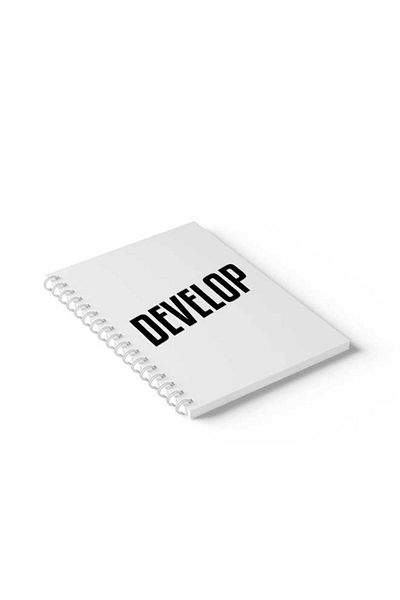 LOWHA Spiral Notebook with Front and Back Hard Covers Featuring Develop Design