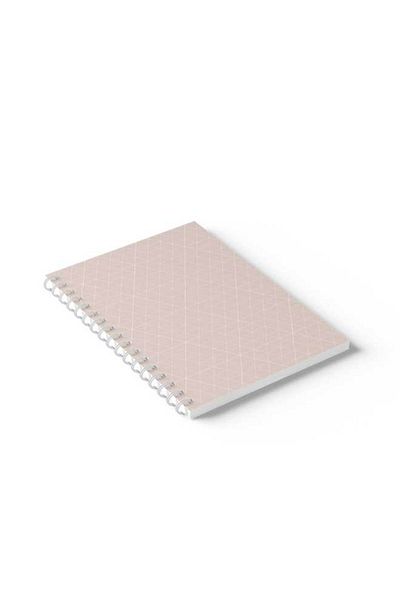 LOWHA Spiral Notebook with Front and Back Hard Covers Featuring Triangles Design