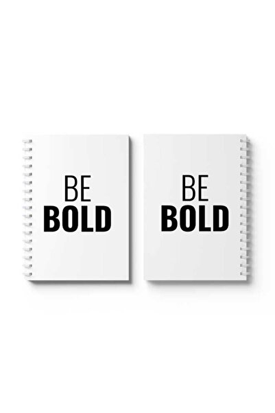 LOWHA دفتر ملاحظات حلزوني مع غلافين أمامي وخلفي صلبين بتصميم Be Bold