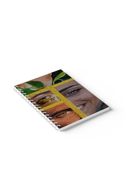 LOWHA Spiral Notebook with Front and Back Hard Covers Featuring Eyes Design
