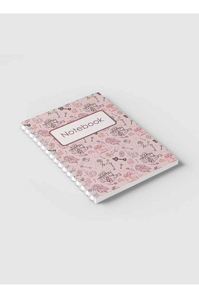LOWHA Spiral Notebook with Front and Back Hard Covers Featuring Floral Gifts & Key Planner Design
