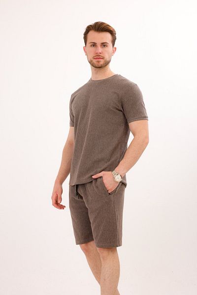 Rodrigo Waffle Fabric Shorts T-Shirt Cotton Set 25232