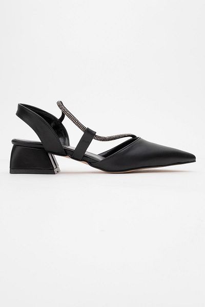 CCWAY AYAKKABI Women's High Heels BLACK SKIN