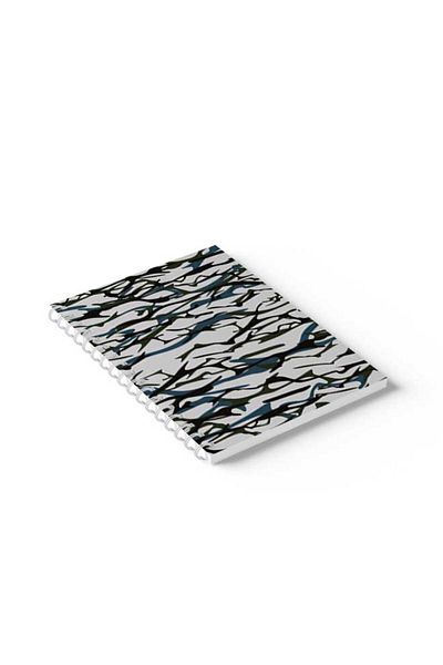 LOWHA Spiral Notebook with Front and Back Hard Covers Featuring Shapes Design