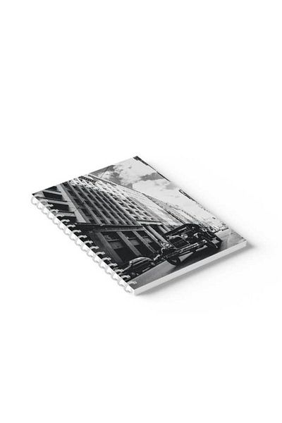 LOWHA Spiral Notebook with Front and Back Hard Covers Featuring Vintage Car Design