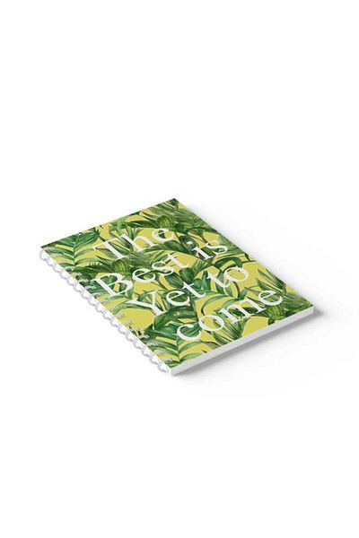 LOWHA Spiral Notebook with Front and Back Hard Covers Featuring the Best Is Yet to Come Design
