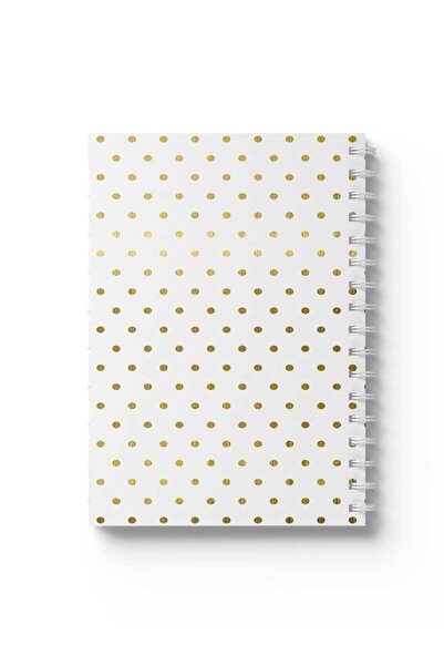 LOWHA دفتر ملاحظات حلزوني مع غلافين أمامي وخلفي صلبين بتصميم نقاط البولكا