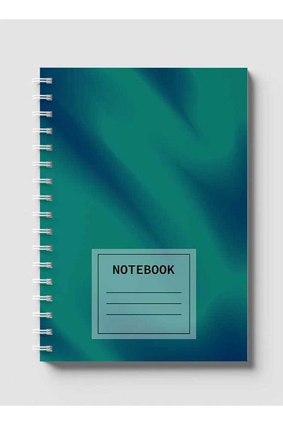 LOWHA Spiral Notebook with Front and Back Hard Covers Featuring Minimalist Gradient Design