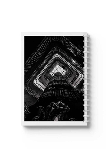 LOWHA Spiral Notebook with Front and Back Hard Covers Featuring Dark Side Design