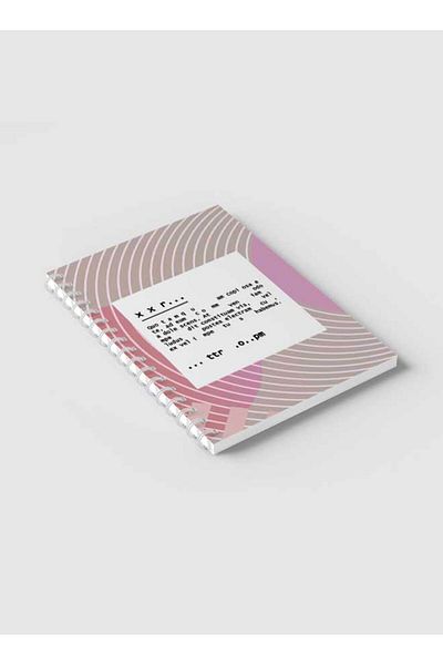 LOWHA Spiral Notebook with Front and Back Hard Covers Featuring Abstract Design