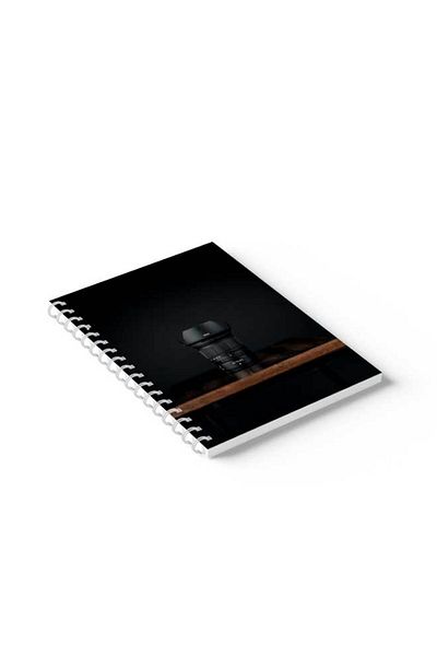 LOWHA Spiral Notebook with Front and Back Hard Covers Featuring Camera Lens Design