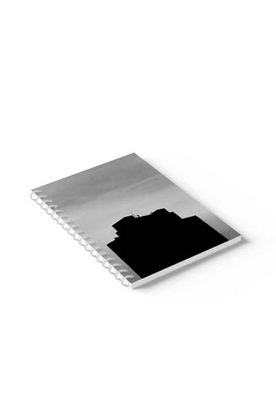 LOWHA Spiral Notebook with Front and Back Hard Covers Featuring Dark Design