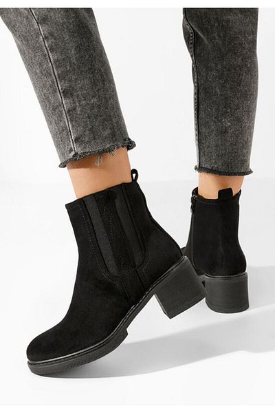 B T Shoes Black Zhiva heeled boots