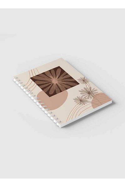 LOWHA Spiral Notebook with Front and Back Hard Covers Featuring Boho Design